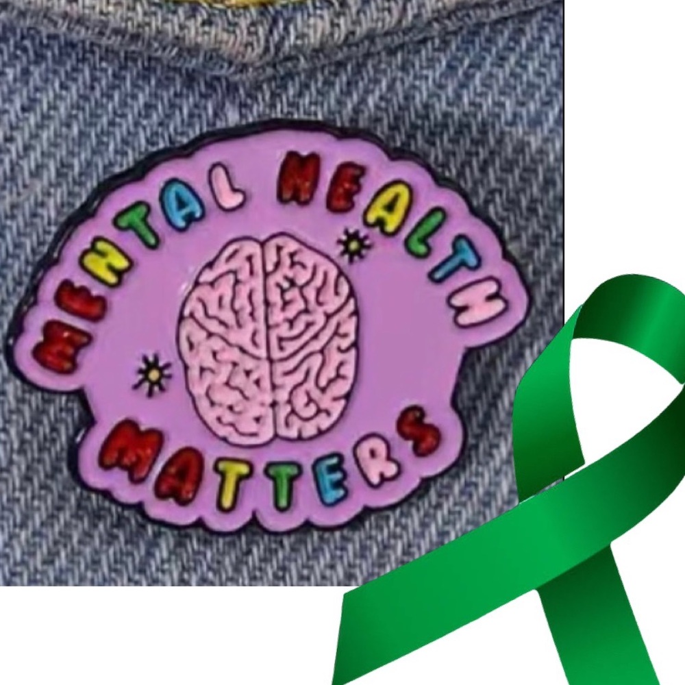 Mental Health Matters colorful enamel cartoon pin lapel brooch